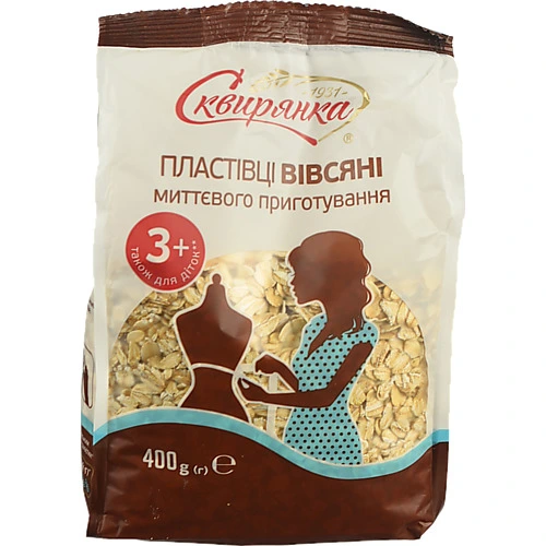 Пластівці  Сквирянка 400г вівсяні миттеві