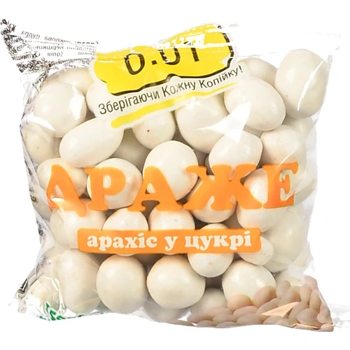 Драже 0.01 150г арахiс біла глазурь