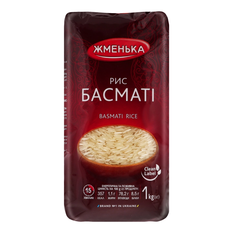 Рис шліфований Жменька 1кг басматі