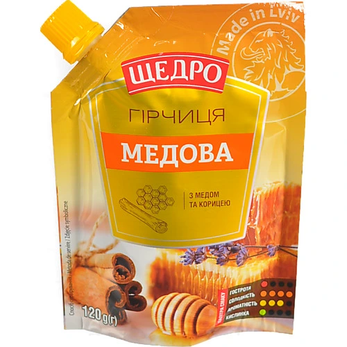 Гірчиця Щедро 120г медова д.п