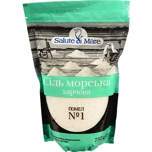 Сіль Salute di Mare 750г морська помел 1 д.п