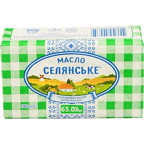 Масло Селянське 180г 63% бутербродне