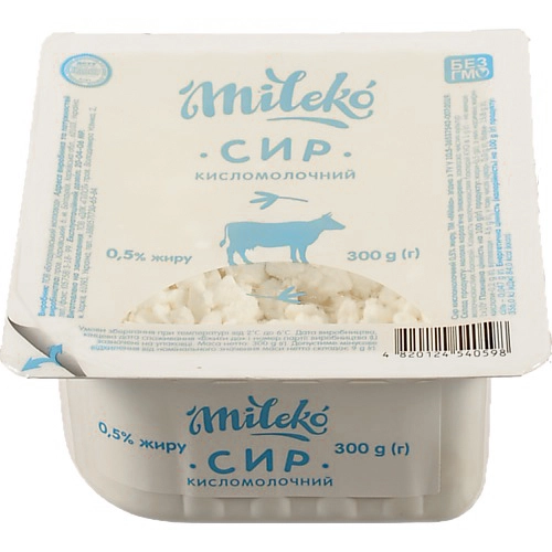 Сир к.м. Mileko 300г 0.5% ван.