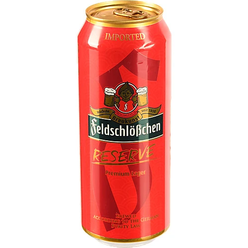 Пиво Feldschlobchen 0.5л reserve premium lager світле  з.б
