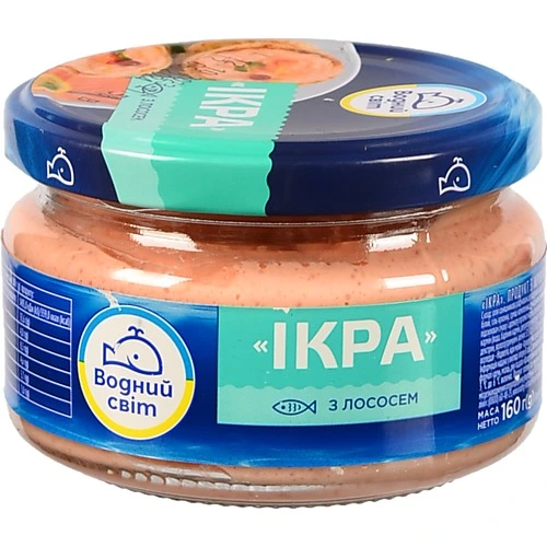 Продукт з ікрою океан. риби Водний світ 160г лосося с.б