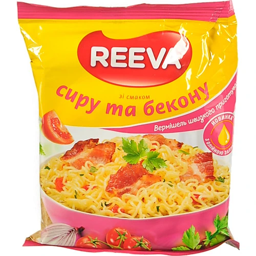 Вермішель Reeva 60г сир бекон