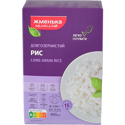 Рис довгозернистий Жменька 4х100г