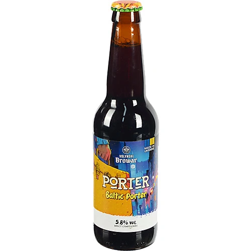 Пиво 0.35л 5.8% темне нефільтроване Volynski Browar Porter пл
