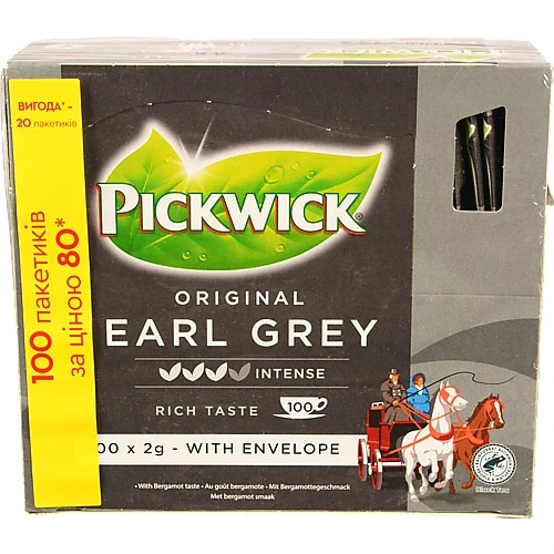 Чай Pickwick 100п eart grey чорний з бергамотом