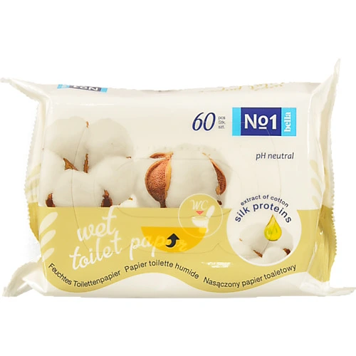 Папір туалетний вологий 1 Bella 60шт