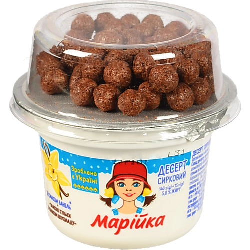 Десерт Смачненька 140г+15г 5% сирковий марійка шоколадні кульки