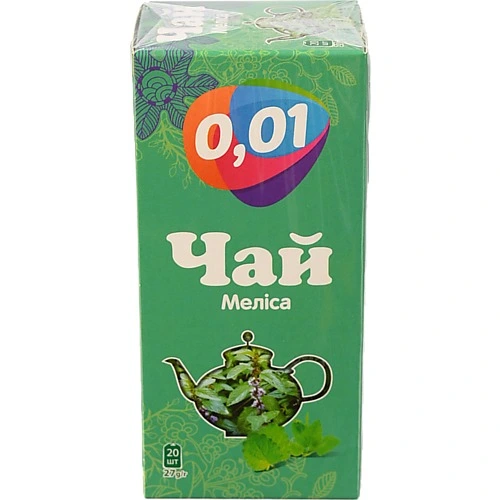 Чай 0.01 20п мелiса