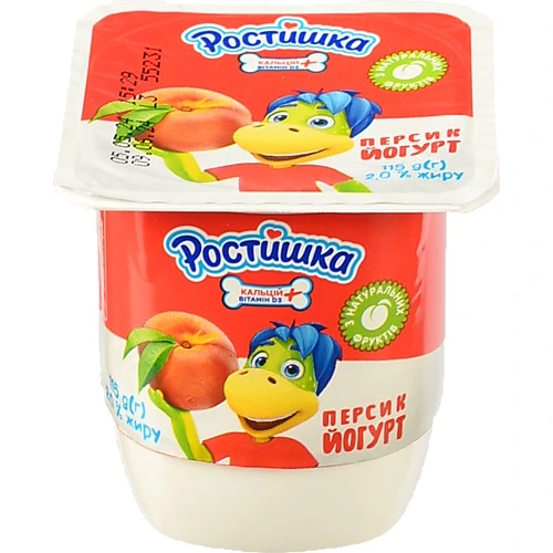 Йогурт Ростишка 115г 2% персик ст