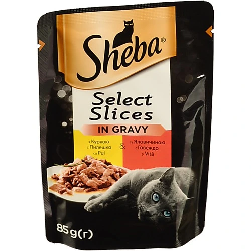 Корм Sheba 85г cig pou курка яловичина в соусі