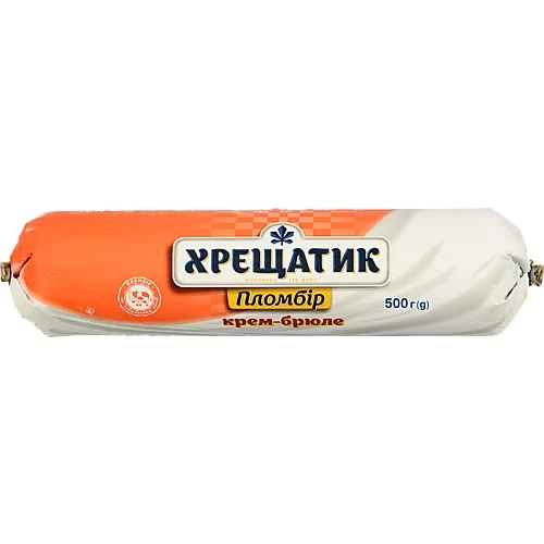 Морозиво Хладік 500г хрещатик пломбір крем брюле 12%