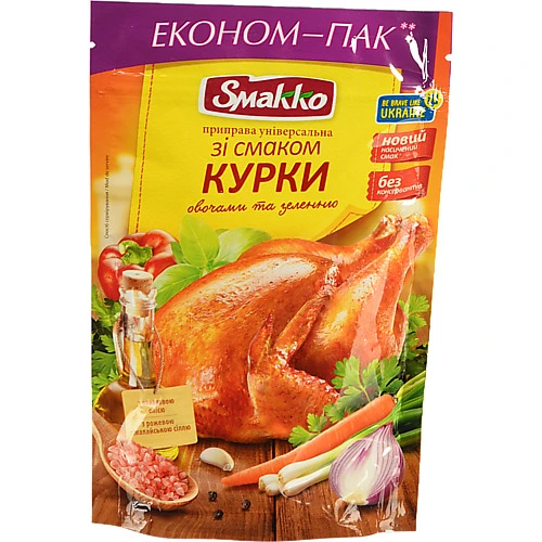 Приправа Smakko 160г зі смаком курки овочами та зеленью