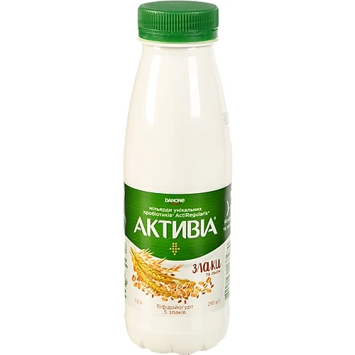 Бiфiдойогурт Активіа 290мл 1.5% 5 злаків