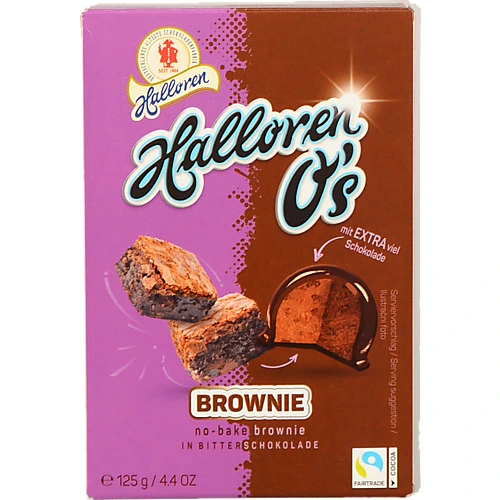 Цукерки праліне Os Halloren 125г брауні