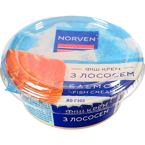 Фіш крем Norven 80г лосось ст.
