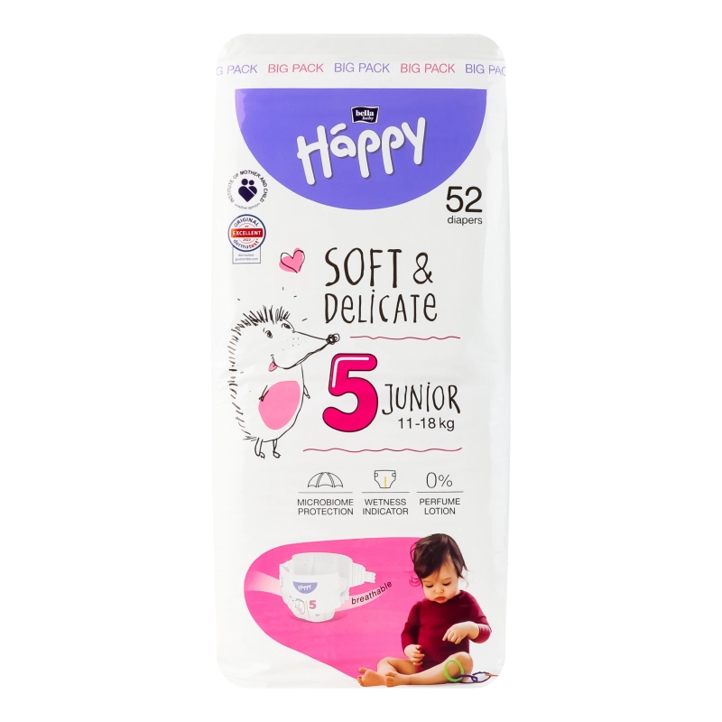 Пiдгузки Happy bella baby junior 58шт