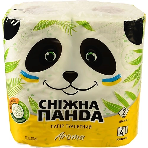 Туалетний папiр Снiжна панда 4 шт арома