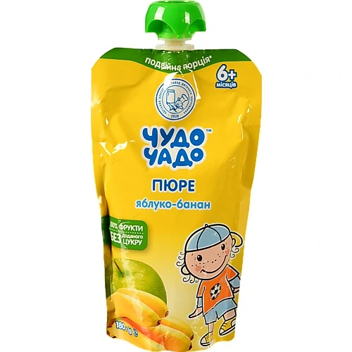 Пюре Чудо-Чадо 180г яблуко банан б.цукру