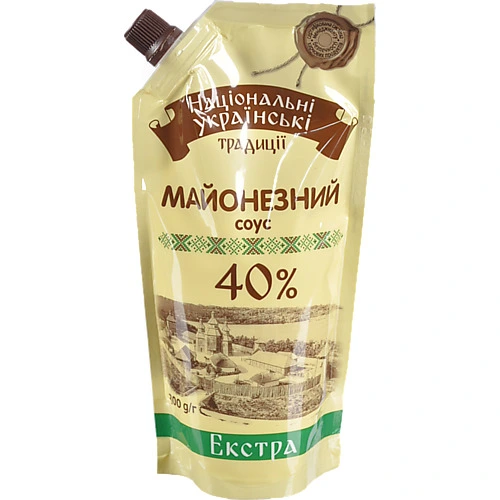 Майонез Національні украЇнські традиціЇ 300г 40% екстра д.п