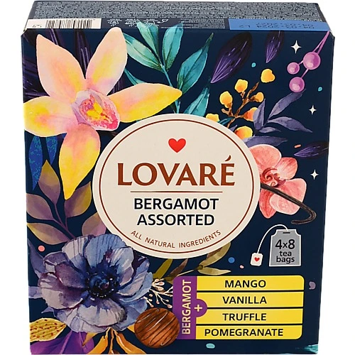 Чай Lovare 32п бергамот асорті