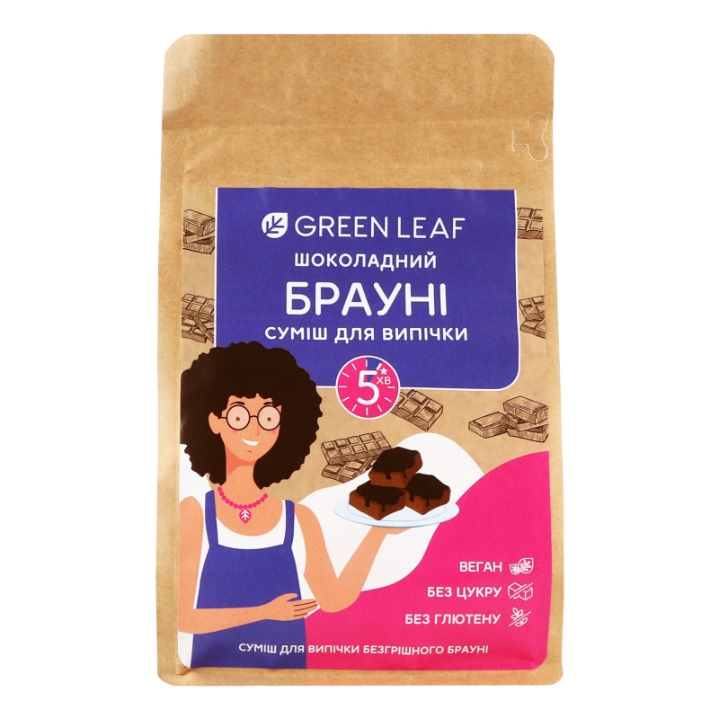 Суміш Green Leaf 300г шоколадний брауні