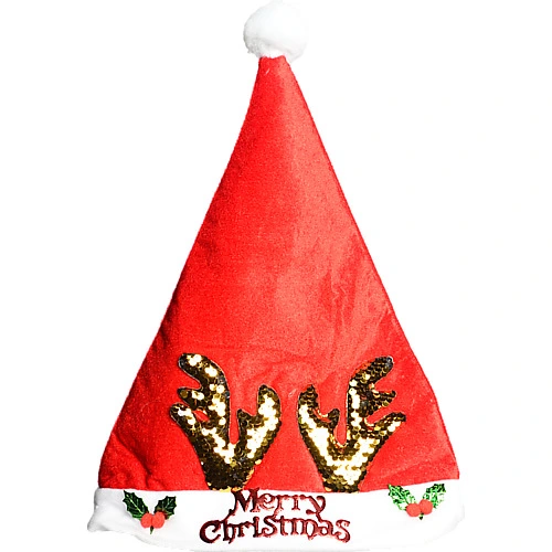 Капелюх Діда Мороза карнавальний  Ріжкитип 15