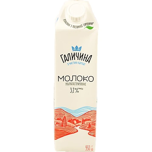 Молоко Галичина 950мл 3.2% т.п