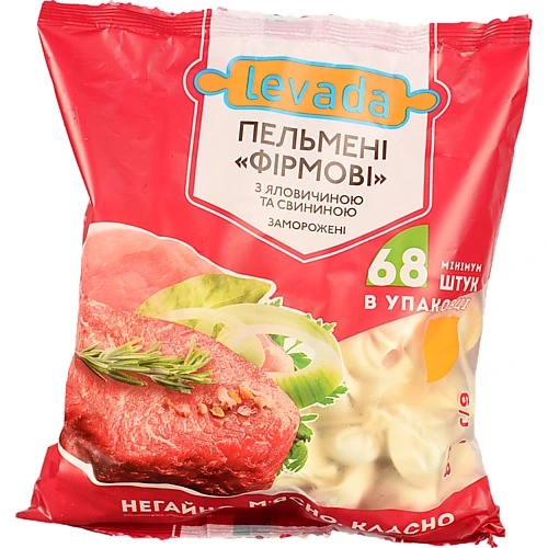 Пельмені Левада 800г свинина яловичина
