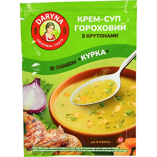 Крем-суп Daryna 18г гороховий курка з крутонами