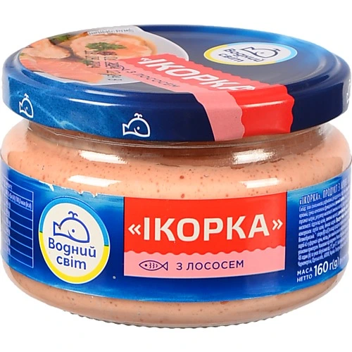 Продукт з ікрою океан. риби Водний світ 160г ікорка лосося