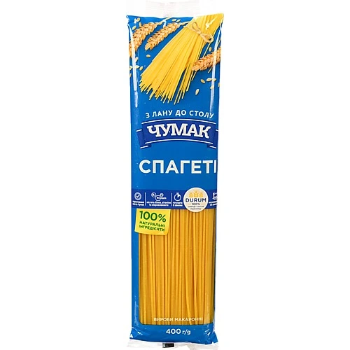 Макарони Чумак 400г спагетті