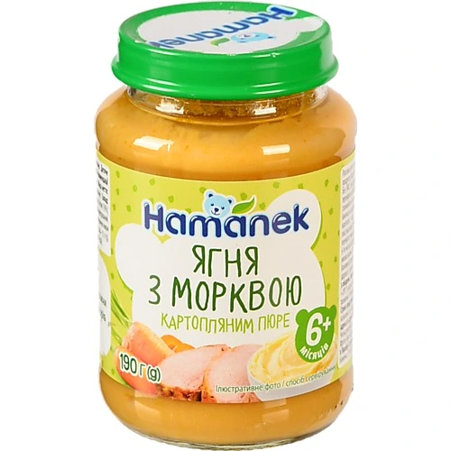 Пюре Хаманек  190г ягня  картопля морква