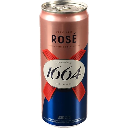 Пиво Кроненбург 0.33л rose edition sleek 1664 пшеничне  з.б