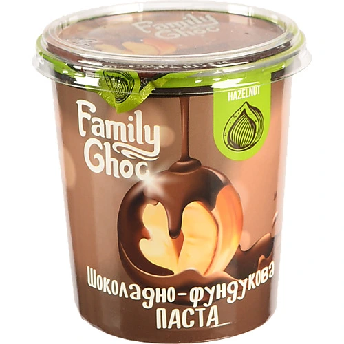 Паста арахiсова Family Choc 400г шоколадна