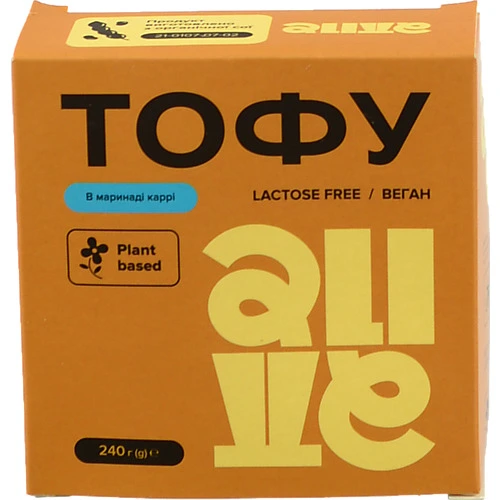 Тофу Alive 240г в соусі каррі пастеризований