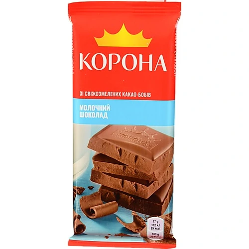 Шоколад Корона 85г молочний