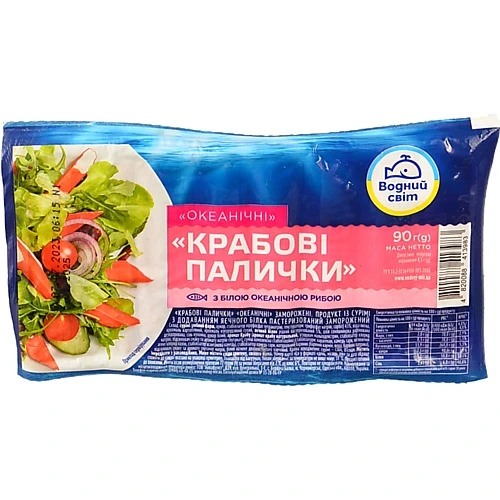 Крабові палички Водний світ 90г заморожені