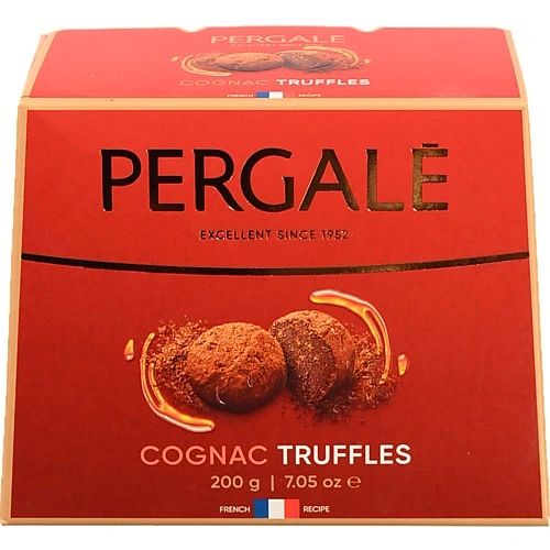 Цукерки Pergale 200гр трюфелі cognac.
