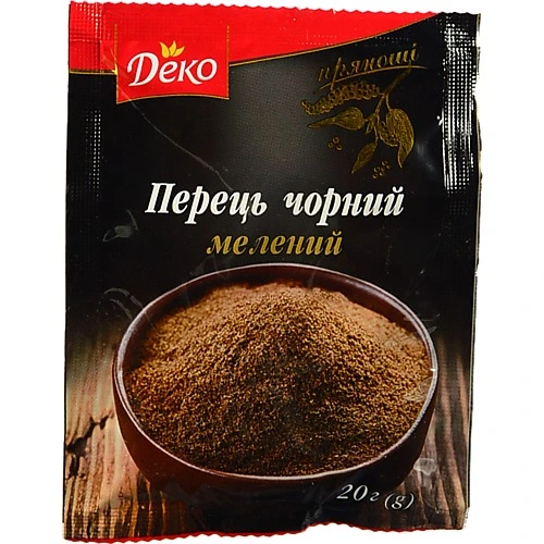Перець Деко 20г чорний мелений