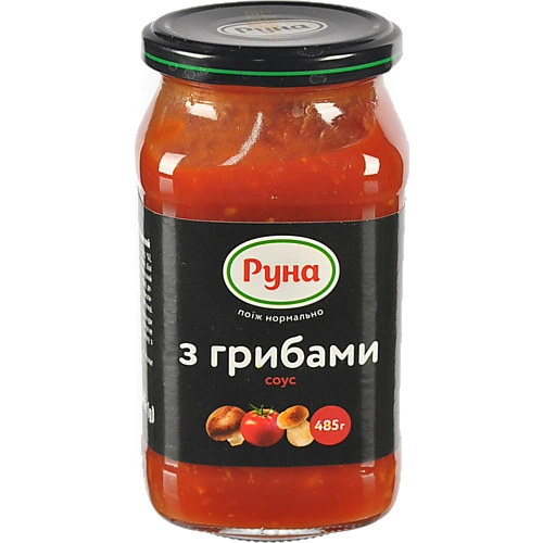 Соус Руна 485г з грибами