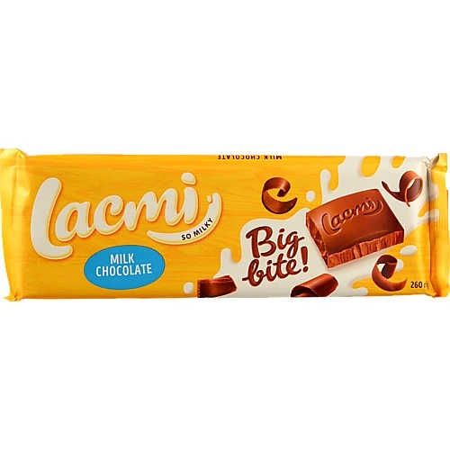 Шоколад молочний Big bite Lacmi Roshen м/у 260г