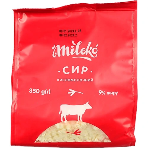 Сир к.м. Mileko 350г 9%ф.п.
