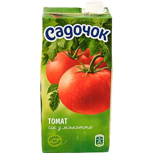 Сiк Садочок 0.95л томатний з м'якоттю