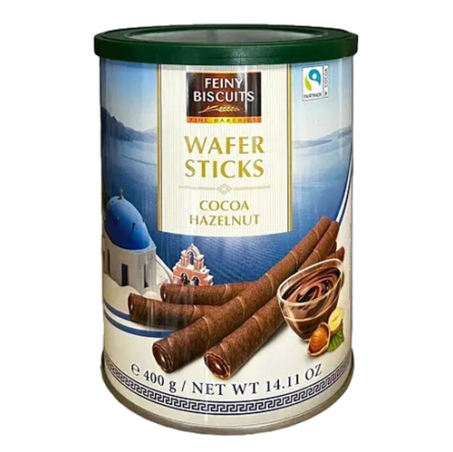 Трубочки вафельні Feiny Biscuits 400г шоколад з.б