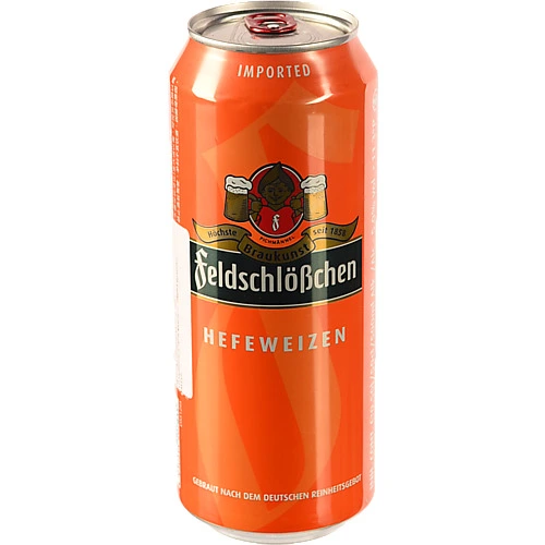Пиво Feldschlobchen 0.5л pale wheat beer cвiтле пшеничне нефільтроване  з.б