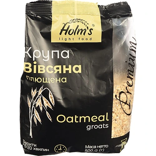 Крупа Holm`s 500г вiвсяна плющена п.п